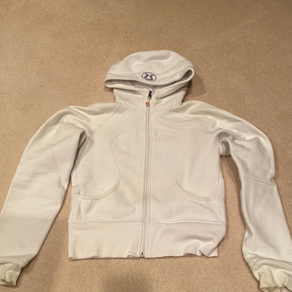 Lululemon white hoodie. Size 6